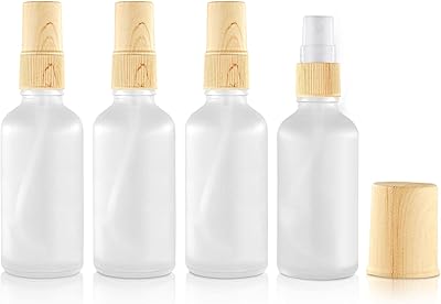 4 flacons vaporisateurs en verre dépoli vides, flacon pulvérisateur de voyage portable