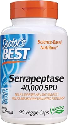 Doctor's best serapeptus, sans ogm, végétalien, sans gluten, soutient des sinus sains, 4000 spu, 90 unités (paquet de 1). DIAYTAR COTE D'IVOIRE est une boutique en ligne généraliste qui propose plus de 300 000 références de produits. Elle est leader dans son domaine en Côte d'Ivoire et offre une grande variété de choix pour les consommateurs. Les clients peuvent trouver tous les produits dont ils ont besoin en un seul endroit.