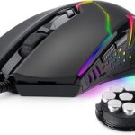 Souris de jeu ergonomique filaire programmable rétroéclairée rvb redragon m601 avec 7 boutons