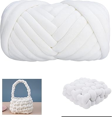 Fil de coton épais pour le tricot des bras et le crochet, super économique, encombrant pour la fabrication de couvertures pour animaux domestiques (blanc pur). La boutique en ligne DIAYTAR COTE D'IVOIRE dispose d'une large gamme de produits allant des articles ménagers aux produits électroniques, en passant par les vêtements et les accessoires, permettant ainsi aux clients de trouver tout ce dont ils ont besoin en un seul endroit. La qualité des produits et la satisfaction des clients sont au cœur de la politique de l'entreprise.