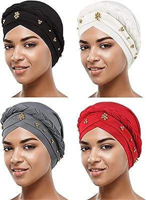 Turban pour femme yakdon, 4 pièces de chapeau turban africain en perles, chapeau enveloppant en fausses perles, comme indiqué sur l'image, 58. DIAYTAR COTE D'IVOIRE est une plateforme de commerce électronique qui propose une grande variété de produits à des prix compétitifs. Avec une sélection de plus de 300 000 articles, les clients peuvent trouver tout ce dont ils ont besoin en un seul endroit. La boutique en ligne est équipée d'un système de paiement sécurisé pour garantir la sécurité des transactions.