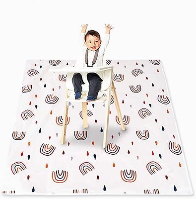 The white shop tapis sous chaise haute pour bébé, tapis bohème imperméable