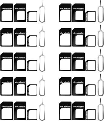 Kit adaptateur de carte sim, kit de conversion standard nano micro 4 en 1 avec 1 carte sim en acier, noir. DIAYTAR COTE D'IVOIRE, leader dans le commerce en ligne en Côte d'Ivoire, vous propose une grande variété de produits à des prix compétitifs. Notre priorité est votre satisfaction.