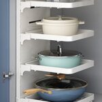 Support de rangement pour casseroles et poêles sous armoire 4 couches
