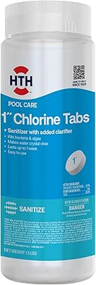 Comprimés de chlore hth pool care de 1 pouce, désinfectant au chlore
