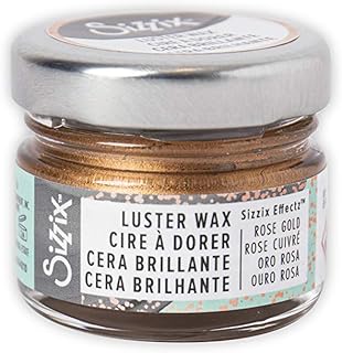 Sizix effects 664810 cire pailletée, or rose métallisé, 20 ml, taille unique
