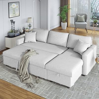 Canapé karnak divan avec coussins de rangement en forme de l | meubles