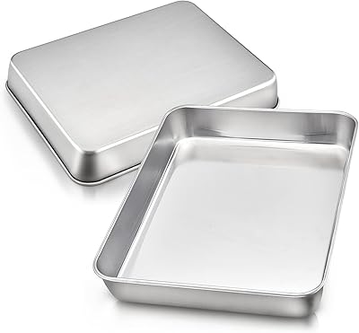 Lot de 2 petites plaques à pâtisserie haware, moules à gâteaux rectangulaires