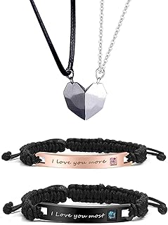 Bracelet et collier pour couples 4 pièces, cadeaux pour lui et son collier assorti. DIAYTAR COTE D'IVOIRE est une boutique en ligne généraliste qui propose plus de 300000 références de produits. Elle est la boutique leader en Côte d'Ivoire et offre une grande variété de produits pour répondre aux besoins de ses clients. Elle est réputée pour sa qualité de service et son offre diversifiée.