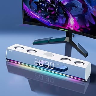 Haut-parleur stéréo hi-fi pour ordinateur de jeu avec port usb et éclairage