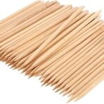 100 pièces bâton de cuticules en bois d'oranger, outil pour enlever les cuticules