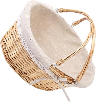 Panier de récolte de pique-nique yarno, panier-cadeau tressé rustique, paniers de bonbons, panier-cadeau