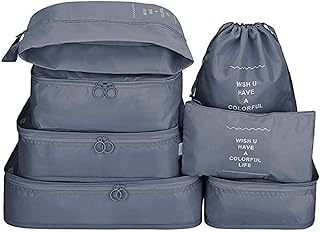 Ensemble d'organisateurs de bagages de voyage 7cs, sac de rangement étanche pritzker, accessoires
