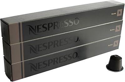 Capsules de café nespresso roma (30 capsules) 3 bâtonnets