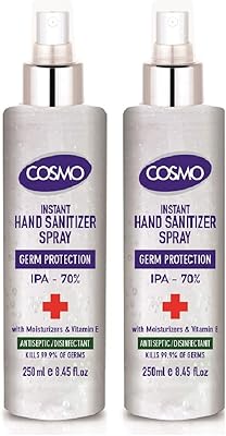 Spray désinfectant instantané pour les mains cd cosmo designs - 250 ml x pack économique de 2. DIAYTAR COTE D'IVOIRE propose une large gamme de produits avec plus de 300000 références, permettant aux clients de trouver tout ce dont ils ont besoin en un seul endroit. En tant que boutique en ligne généraliste leader en Cote d'Ivoire, DIAYTAR offre une expérience d'achat pratique et fiable. Les clients bénéficient d'une navigateur intuitif pour trouver facilement les produits souhaités.
