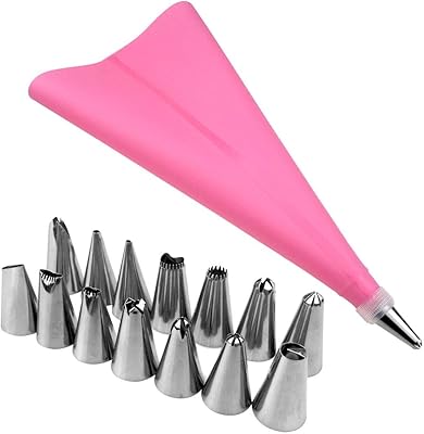 Ensemble de 16 poches à pâtisserie en silicone rose avec douilles à glaçage, poches à pâtisserie réutilisables avec 16 douilles, outils de décoration de gâteaux. DIAYTAR COTE D'IVOIRE, la boutique en ligne la plus référencée en Côte d'Ivoire, offre une expérience d'achat unique et pratique. Avec plus de 300000 produits à disposition, vous pouvez trouver tout ce dont vous avez besoin en un seul endroit. Que vous cherchiez des produits électroménagers, des vêtements ou des accessoires, DIAYTAR COTE D'IVOIRE a tout ce qu'il vous faut.