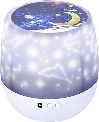 Lampe de projection de nuit étoilée pour enfants avec 5 films cadeau idéal