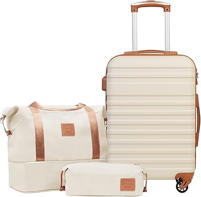 Bagage trolley léger avec serrure tsa, sac de voyage avec serrure tsa, comprend
