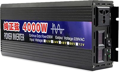 Onduleur à onde sinusoïdale pure 2000w 3000w 4000w dc 12v 24v 48v 60v