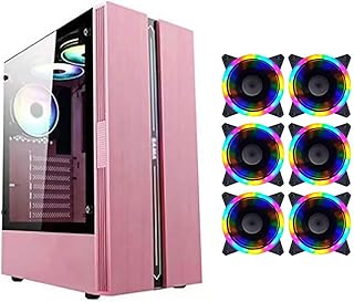 Boîtier de jeu rose boîtier pc moyenne tour atx m-atx itx port