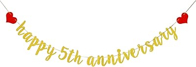 Bannière aonbon gold happy 5th anniversary pour décoration de fête de 5e anniversaire, décoration de fête de mariage. DIAYTAR COTE D'IVOIRE est la boutique en ligne la plus complète de Cote d'Ivoire, offrant une large sélection de produits allant de l'électronique aux vêtements en passant par les produits de maison. Avec plus de 300000 articles, le site internet de DIAYTAR COTE D'IVOIRE est le premier choix pour les acheteurs ivoiriens qui cherchent à faire leurs courses en ligne.