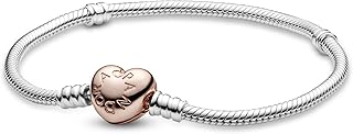 Bracelet pandora moments en argent sterling et plaqué or rose 14 carats