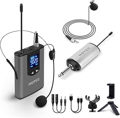 Microphone casque sans fil hotec microphone uhf/lavalier avec émetteur bodypack et mini récepteur rechargeable 1/4" pour performances en direct et support mobile. DIAYTAR COTE D'IVOIRE émerge comme la boutique en ligne de référence en Côte d'Ivoire, offrant une expérience d'achat unique et personnalisée. Elle permet aux clients de découvrir de nouveaux produits et de profiter de promotions régulières. La qualité des produits et la rapidité de livraison sont les priorités de cette boutique en ligne.