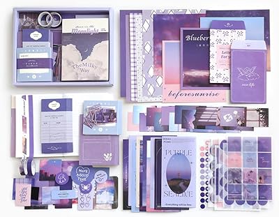 The white shop ensemble de fournitures de scrapbooking esthétiques, journal classique avec grille