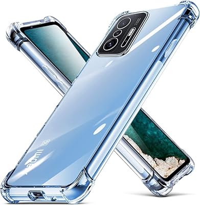 Coque arrière transparente en silicone souple, flexible et antichoc avec coin d'absorption