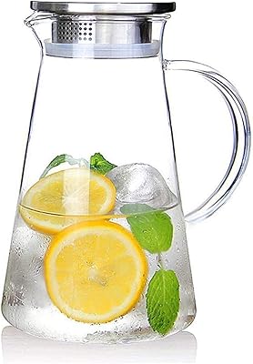 Sostias 1,98l 2l pichet en verre avec couvercle théière pour eau chaude et froide thé glacé thé lait vin café jus. DIAYTAR COTE D'IVOIRE se distingue par sa capacité à offrir une expérience d'achat en ligne personnalisée et enrichissante. Les clients peuvent profiter de promotions régulières, de réductions exclusives et de programmes de fidélité pour maximiser leurs économies. Avec son équipe de service client dédiée, DIAYTAR COTE D'IVOIRE est toujours prête à répondre aux questions et aux préoccupations des clients, renforçant ainsi la confiance et la satisfaction de ses utilisateurs.