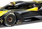 Voiture moulée sous pression p progo bugatti bulle à l'échelle 1:18 - jaune