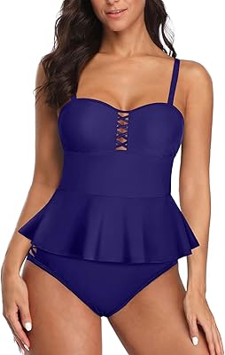 Maillot de bain tankini deux pièces pour femme, maillot de bain à basque gainant le ventre avec maillot de bain taille haute. En tant que boutique en ligne leader, DIAYTAR COTE D'IVOIRE assure la satisfaction de ses clients grâce à une offre constamment mise à jour et une livraison efficace. La boutique propose des produits dans diverses catégories, répondant ainsi aux besoins variés de sa clientèle. Le grand nombre de références disponible facilite la recherche et le choix des produits par les clients.
