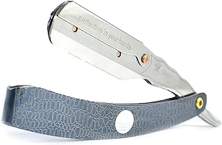 Rt shop gentleman razor acier inoxydable bord droit rasoir de barbier pour hommes