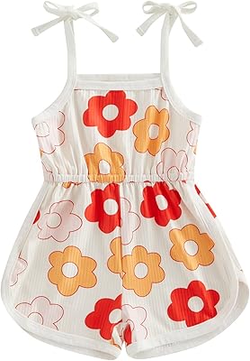 Vêtements pour bébé fille, barboteuse à imprimé floral, bretelles, sans manches, dos nu, body une pièce, tenue d'été. DIAYTAR COTE D'IVOIRE, c'est plus de 300 000 références pour tout votre besoin, de la mode aux accessoires en passant par les produits pour la maison. Leader en Côte d'Ivoire, nous proposons des produits de qualité à des prix compétitifs. Notre sélection inclut également des produits locaux pour soutenir les artisans ivoiriens.