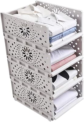 Paquet de 4 boîtes de rangement, organisateur de garde-robe, boîte de rangement