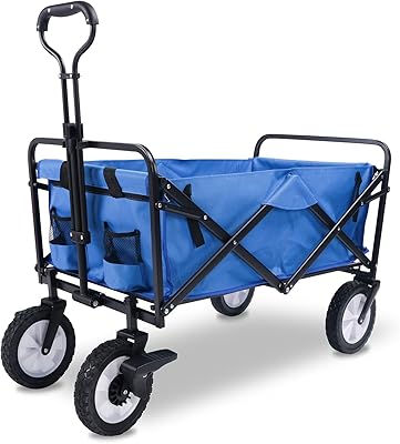 Brouette de jardin pliante avec manche télescopique, roues 360 degrés et frein 85 kg, bleu. La boutique en ligne DIAYTAR COTE D'IVOIRE propose une expérience d'achat pratique et divertissante, avec des fonctionnalités telles que la recherche de produits, les filtres de prix et les avis clients. Elle permet aux consommateurs de comparer facilement les prix et les fonctionnalités des produits, facilitant ainsi leur processus de prise de décision d'achat. De plus, elle propose régulièrement des promotions et des offres spéciales.