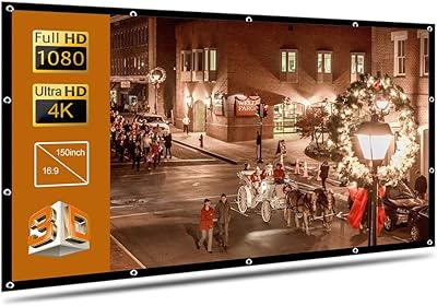 Écran de projecteur hd pliable portable icam pour home cinéma et films 3d