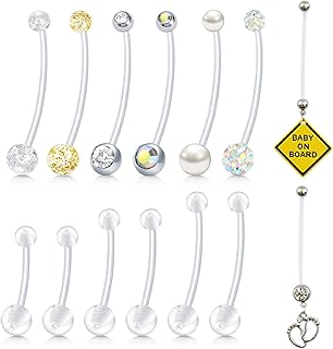 Modrsa anneaux de nombril de grossesse barre longue 38mm sport maternité élastique bioplast transparent anneaux de ventre nombril piercing pour femmes enceintes style mixte, plastique, plastique. Avec une offre constamment mise à jour, DIAYTAR COTE D'IVOIRE répond aux attentes des clients ivoiriens en leur proposant les dernières tendances et les produits les plus demandés. La boutique en ligne garantit également la qualité et l'authenticité des produits proposés.