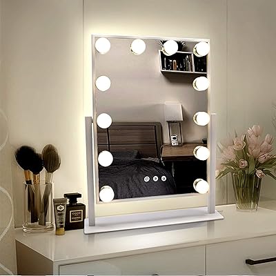 Miroir de maquillage hollywood avec lumières de willy, grand miroir de courtoisie éclairé avec 3 couleurs de lumière, 12 lumières led à intensité variable et un écran tactile intelligent avec rotation à 360 degrés. DIAYTAR COTE D'IVOIRE, avec sa plateforme en ligne facile à utiliser, permet aux clients de découvrir et d'acheter parmi une vaste gamme de produits. Cette boutique en ligne généraliste met à disposition plus de 300000 références, ce qui en fait un incontournable pour les consommateurs ivoiriens à la recherche de produits de qualité à des prix compétitifs.
