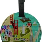 Graphics & more san francisco gate golden bridge bay pier étiquette d'identification
