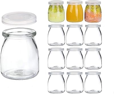 Fuvo 12pcs pots à pudding au yaourt avec couvercle récipient en verre avec couvercle pour faire de la confiture de lait, de la gelée, de la mousse et du yaourt 200 ml. La boutique en ligne DIAYTAR COTE D'IVOIRE est équipée d'un système de paiement sécurisé, qui permet aux clients de payer leurs achats en toute sécurité. Les clients peuvent également choisir parmi différentes options de livraison, y compris la livraison à domicile ou la prise en charge en magasin. Les clients peuvent également suivre l'état de leur commande en ligne.
