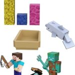 Ensemble de figurines, accessoires et blocs de papier minecraft adventures, jeu complet
