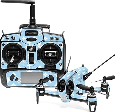 Mightyskins skin compatible avec swagtron swagdrone 150-up - baby blue designer | housse