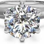 Bague de fiançailles solitaire en argent sterling 3 ct plaqué or