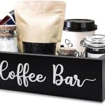 Boîte de bar à café en bois zingotair, support de station de café