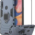 Coque pour samsung galaxy a20s second spring avec protecteur d'écran en verre trempé