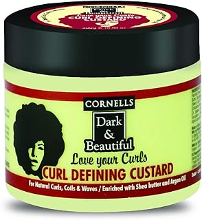 Cornells, dark & ​​​​​​beautiful curl defining custard cream, 300 g, réduit les frisottis