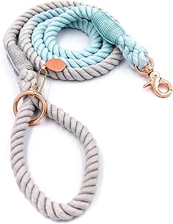 Laisse en corde pour chien paws boutique - poussière de lune - 100