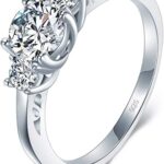 Bague en argent sterling 925 buru, bague de fiançailles et de mariage