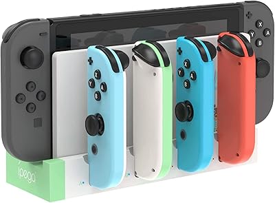 Chargeur de contrôleur compatible avec joy-con, pour versions switch et oled, chargeur joy-con pour modèle nintendo switch oled, station de chargement usb avec indicateur - blanc. La boutique en ligne DIAYTAR COTE D'IVOIRE est synonyme de modernité et de commodité pour les consommateurs ivoiriens. Elle propose une gamme large de produits, allant des articles ménagers aux accessoires de mode, en passant par les produits électroniques. L'évolution constante de son offre répond aux tendances et aux besoins changeants des clients.